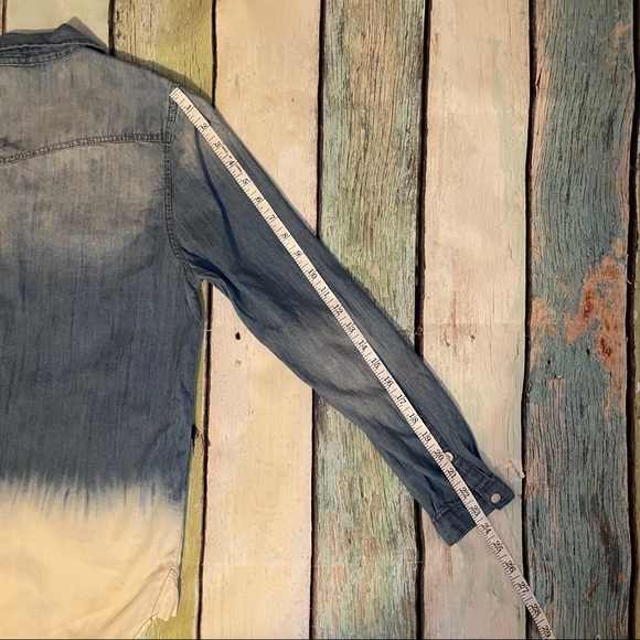 Cotton On Ombré Denim Long Sleeve Button Down Top - Picture 8 of 8
